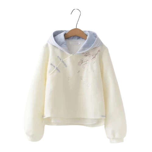 Hoodie Coréen Brodé FLORABAE™ 3 Hoodie Coréen Brodé FLORABAE™