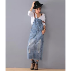 Robe Coréenne Dungarees Jean™ -Mode Coréenne 2
