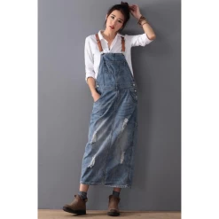 Robe Coréenne Dungarees Jean™ -Mode Coréenne 4