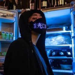 Masque Halloween Led CUSTOM-IT™ -Mode Coréenne hallyu street accessoires bleu masque halloween led custom it 16538416971799