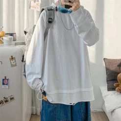 Sweatshirt Coréen BLANKY™ -Mode Coréenne hallyu street blanc m sweatshirt coreen blanky 16735964135447