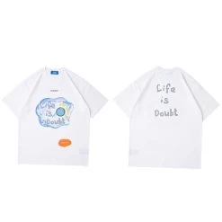 T-Shirt Coréen Oversize DOUBT™ -Mode Coréenne hallyu street blanc oversize m t shirt coreen oversize doubt 27991268851735