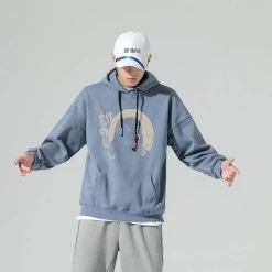 Hoodie Coréen MOONY™ -Mode Coréenne hallyu street bleu l hoodie coreen moony 16711942307863