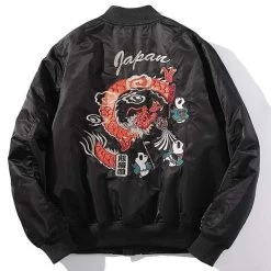 Veste Coréenne Brodée PANDA™ -Mode Coréenne hallyu street dragon black xxxl veste coreenne brodee panda 16656669638679