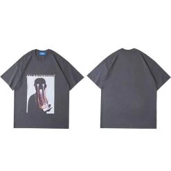 T-Shirt Coréen Oversize INFORMANT™ -Mode Coréenne hallyu street gris s t shirt coreen oversize informant 27930509148183