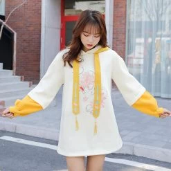 Hoodie Coréen Brodé FLORALY™ -Mode Coréenne hallyu street hoodie coreen brode floraly 27952741548055