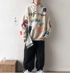 Hoodie Coréen LETTRY™ -Mode Coréenne hallyu street hoodies beige xl hoodie coreen lettry 16669361700887