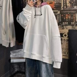 Hoodie Coréen ANAMY™ -Mode Coréenne hallyu street hoodies blanc m hoodie coreen anamy 16672919781399