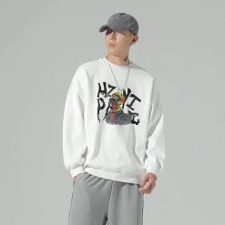 Sweatshirt Coréen HASH™ -Mode Coréenne hallyu street hoodies blanc m sweatshirt coreen hash 16716092604439
