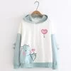Hoodie Coréen DINOLOVE™ 1 Hoodie Coréen DINOLOVE™ -Mode Coréenne hallyu street hoodies bleu l hoodie coreen dinolove 27951371354135