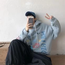 Hoodie Coréen MONSTER™ -Mode Coréenne hallyu street hoodies bleu l hoodie coreen monster 16669406691351