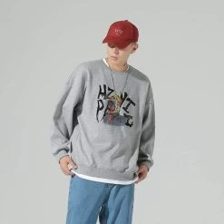 Sweatshirt Coréen HASH™ -Mode Coréenne hallyu street hoodies gris s sweatshirt coreen hash 16716092899351