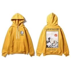 Hoodie Coréen LAW OF NATURE™ -Mode Coréenne hallyu street hoodies jaune l hoodie law of nature 12044406816791