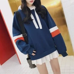 Hoodie Coréen KOREANDREAM™ -Mode Coréenne hallyu street hoodies navy m hoodie koreandream 14164498743319