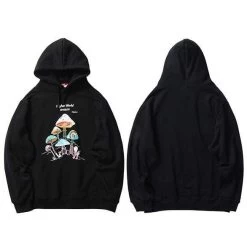 HOODIE MUSHROOMZ™ -Mode Coréenne hallyu street hoodies noir m hoodie mushroomz 16426151870487