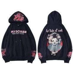 Hoodie Coréen MYBOHAN™ -Mode Coréenne hallyu street hoodies noir xl hoodie mybohan 12483232563223