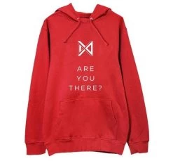 Hoodie ARE YOU THERE MONSTA X™ -Mode Coréenne hallyu street hoodies rouge s hoodie are you there monsta x 12758333358103