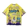 T-Shirt Coréen DMNEX™ -Mode Coréenne hallyu street jaune m bebovizi summer streetwear t shirt men graffiti cartoon flame printed men s tee shirts short sleeve t shirt fashion high street 27947002757143