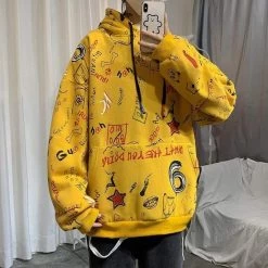 Hoodie Coréen GRAPHY™ 12 Hoodie Coréen GRAPHY™ -Mode Coréenne hallyu street jaune m hoodie coreen graphy 16669647732759