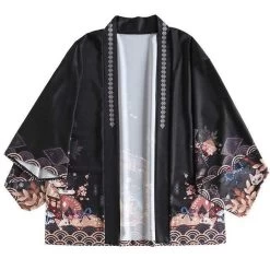 Kimono Japonais SUBLIMY™ -Mode Coréenne hallyu street kimonos noir taille unique kimono japonais sublimy 16728563548183