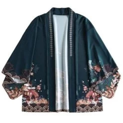 Kimono Japonais SUBLIMY™ -Mode Coréenne hallyu street kimonos vert taille unique kimono japonais sublimy 16728563515415