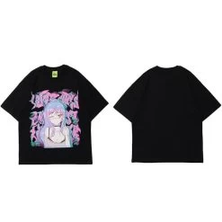 T-Shirt Coréen PSYCHED™ -Mode Coréenne hallyu street noir l t shirt coreen psyched 27990709075991