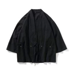 Kimono Japonais GINNY™ -Mode Coréenne hallyu street noir m kimono japonais ginny 27934597382167