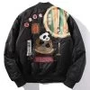 Veste Coréenne Brodée PANDA™ -Mode Coréenne hallyu street panda black xxxl veste coreenne brodee panda 16656669474839
