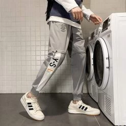 Pantalon Coréen TROUBLE™ -Mode Coréenne hallyu street pantalons xxxl gris pantalon coreen trouble 16704559480855