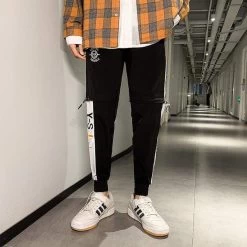 Pantalon Coréen TROUBLE™ -Mode Coréenne hallyu street pantalons xxxl noir pantalon coreen trouble 16704559448087