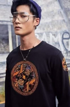 Sweatshirt Coréen Brodé 환™ -Mode Coréenne hallyu street sweatshirt coreen brode 16583252508695