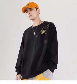 Sweatshirt Coréen Brodé SPACY™ -Mode Coréenne hallyu street sweatshirt coreen brode spacy 16684111265815