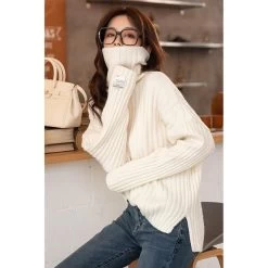 Pullover Coréen Oversize PURITY™ 15 Pullover Coréen Oversize PURITY™ -Mode Coréenne hallyu street sweatshirts beige taille unique pullover coreen oversize purity 16664732041239