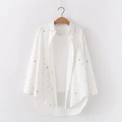 Chemise Coréenne STARY™ -Mode Coréenne hallyu street sweatshirts blanc l chemise coreenne stary 16647392657431