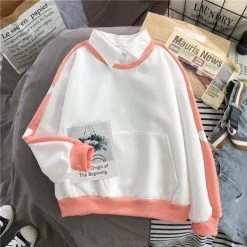 Sweatshirt Coréen CUTY™ -Mode Coréenne hallyu street sweatshirts blanc m sweatshirt coreen cuty 16660318650391