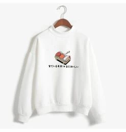 Sweatshirt Coréen SUSHIBOX™ -Mode Coréenne hallyu street sweatshirts blanc xl sweatshirt coreen sushibox 27956218855447