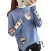 Pull Coréen CUTY™ -Mode Coréenne hallyu street sweatshirts bleu taille unique pull coreen cuty 16607588974615
