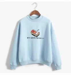 Sweatshirt Coréen SUSHIBOX™ -Mode Coréenne hallyu street sweatshirts bleu xl sweatshirt coreen sushibox 27956220624919