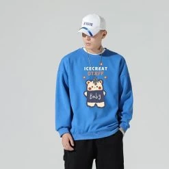 Sweatshirt Coréen ADOPTIT™ 19 Sweatshirt Coréen ADOPTIT™ -Mode Coréenne hallyu street sweatshirts bleu xxxl sweatshirt coreen adoptit 16714857971735