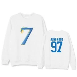 Sweatshirt Coréen BTS 7TH EDITION™ -Mode Coréenne hallyu street sweatshirts jung kook blanc xl sweatshirt coreen bts 7th edition 16514119139351