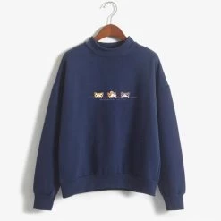 Sweatshirt Coréen CATNEST™ -Mode Coréenne hallyu street sweatshirts navy xxl sweatshirt coreen bearflight 27952747675671