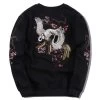 Sweatshirt Coréen Brodé FANTASMA™ -Mode Coréenne hallyu street sweatshirts noir 4xl sweatshirt coreen brode fantasma 16665931382807