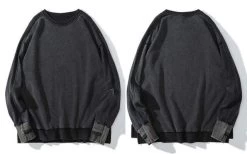 Sweatshirt Coréen ORNE™ -Mode Coréenne hallyu street sweatshirts noir l sweatshirt coreen orne 27937513537559