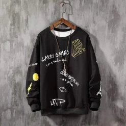 Sweatshirt CARRY™ -Mode Coréenne hallyu street sweatshirts noir m sweatshirt carry 16533995880471