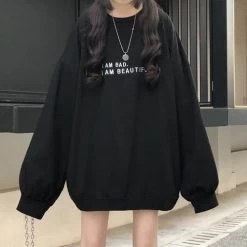 Sweatshirt Coréen Oversize RD™ -Mode Coréenne hallyu street sweatshirts noir xl sweatshirt coreen oversize rd 16653302333463