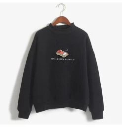 Sweatshirt Coréen SUSHIBOX™ -Mode Coréenne hallyu street sweatshirts noir xl sweatshirt coreen sushibox 27956218691607