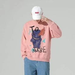 Sweatshirt Coréen FEARME™ -Mode Coréenne hallyu street sweatshirts pink xs sweatshirt coreen brode fearme 16719921479703
