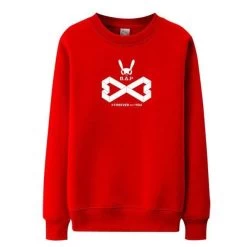 Sweatshirt Forever With You B.A.P™ -Mode Coréenne hallyu street sweatshirts rouge s sweatshirt forever with you b a p 10882285699095