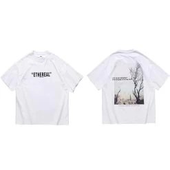 T-Shirt Coréen TREEHELL™ -Mode Coréenne hallyu street tshirts blanc l t shirt coreen treehell 16761561088023