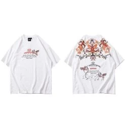 T-Shirt Coréen HEATHANS™ -Mode Coréenne hallyu street tshirts blanc m t shirt coreen flowerflow 16761547685911